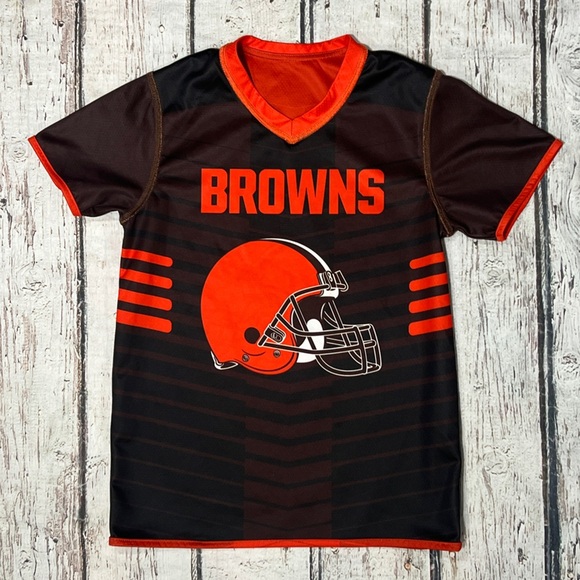 Cleveland Browns NFL Flag Football Youth Boys Kids Reversible Jersey - Picture 1 of 6